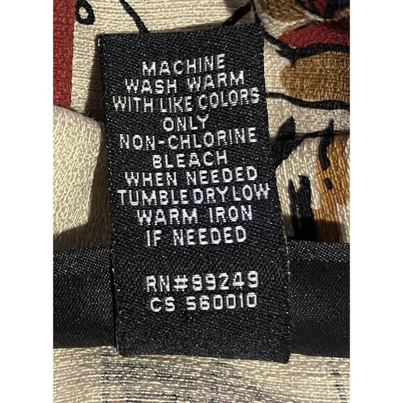 MAGGIE BARNES Autumn & Vacation Art Ecru Tunic Crimson Inset Size 32W - Picture 5 of 8